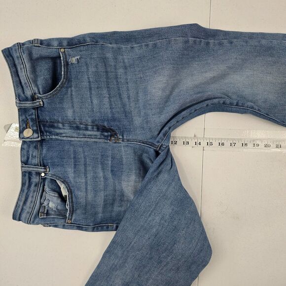 Risen RDP5713‎ High Rise Ankle Flare Jeans blue denim 11/30 womens 4880 - Picture 9 of 13